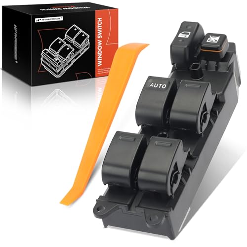 A-Premium مفتاح نافذة الطاقة الرئيسي A-Premium متوافق مع تويوتا كامري 1997-2001، كورولا 1998-2002، تاكوما 2001-2004، أفالون 1998-1999 وشيفروليه بريزم 1998-2002، الجهة الأمامية اليسرى للسائق - Image 1