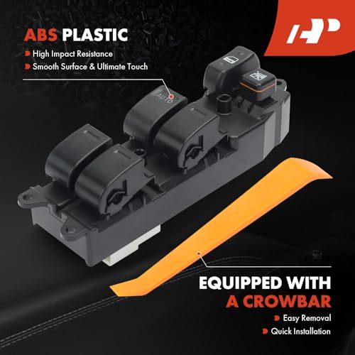 A-Premium مفتاح نافذة الطاقة الرئيسي A-Premium متوافق مع تويوتا كامري 1997-2001، كورولا 1998-2002، تاكوما 2001-2004، أفالون 1998-1999 وشيفروليه بريزم 1998-2002، الجهة الأمامية اليسرى للسائق - Image 5