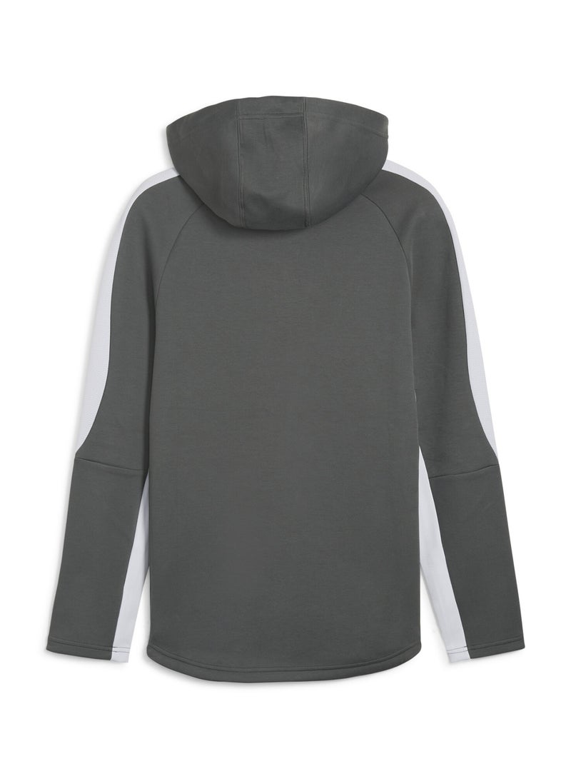 PUMA EVOSTRIPE Mens Grey Full-Zip Hoodie  - Image 2