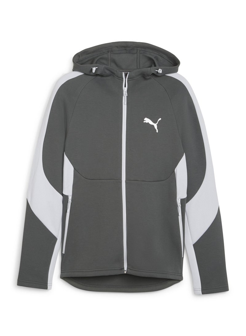 PUMA EVOSTRIPE Mens Grey Full-Zip Hoodie  - Image 1