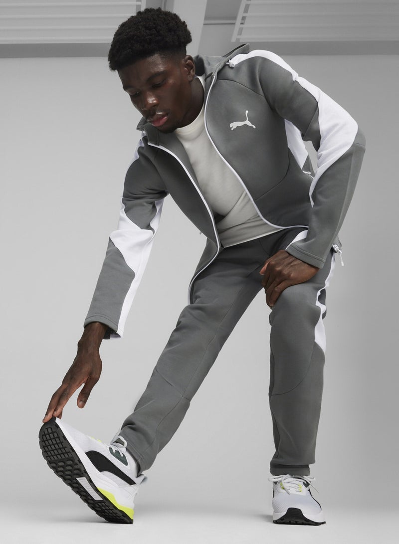 PUMA EVOSTRIPE Mens Grey Full-Zip Hoodie  - Image 4