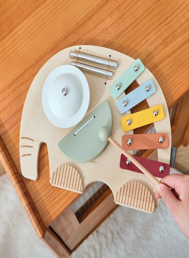 بروميس بيبي ألعاب موسيقية خشبية على شكل فيل من بروميس بيب للأطفال الصغار، ألعاب إكسيليفون إيقاعية للأطفال، ألعاب موسيقية تعليمية من مونتيسوري، هدايا للبنات والأولاد - Image 2