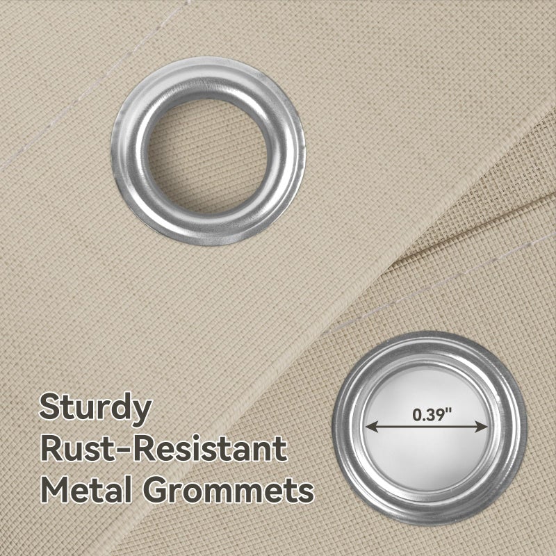 AmazerBath Farmhouse Shower Curtain  Striped Shower Curtain Linen Shower Curtain Boho Shower Curtain Rustic Tassel Shower Curtain Set with 12 Upgraded Clear Hooks for Bathroom  72""x72""  Brown - Image 4