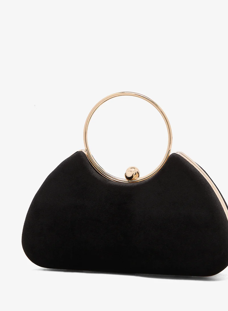 Glamorous  Velvet Clutch Bag with Detachable Gold Crossbody Strap for Women | Best Price UAE