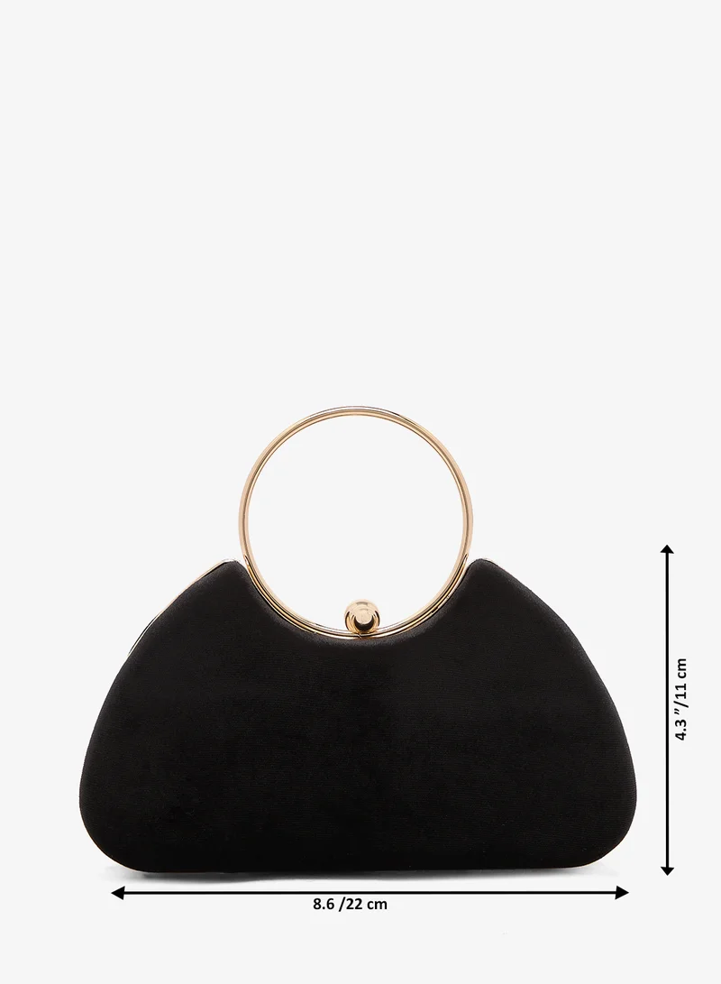Glamorous  Velvet Clutch Bag with Detachable Gold Crossbody Strap for Women | Best Price UAE