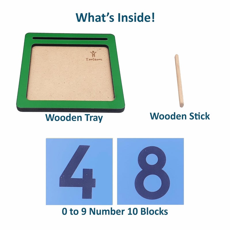 Tantrums Coloured Sand Paper Number with Tray - Educational Learning Aid for Kids - Image 5