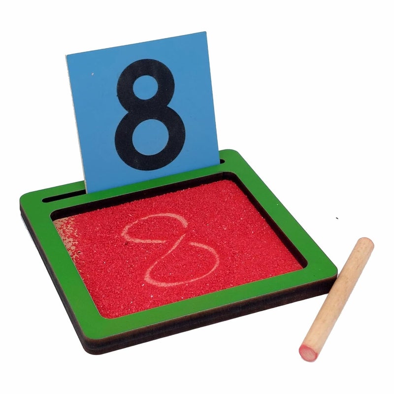 Tantrums Coloured Sand Paper Number with Tray - Educational Learning Aid for Kids - Image 1