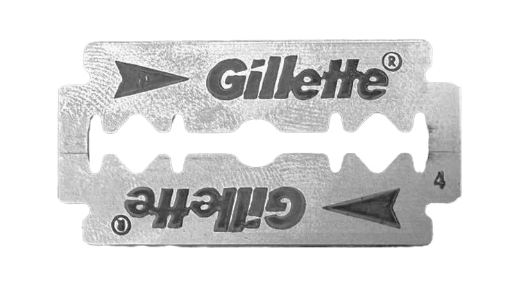 Gillette شفرات حلاقة جيليت دابل إيدج بلاتينيوم للرجال، عبوة من 50 شفرة حديد مقاوم للصدأ - Image 5