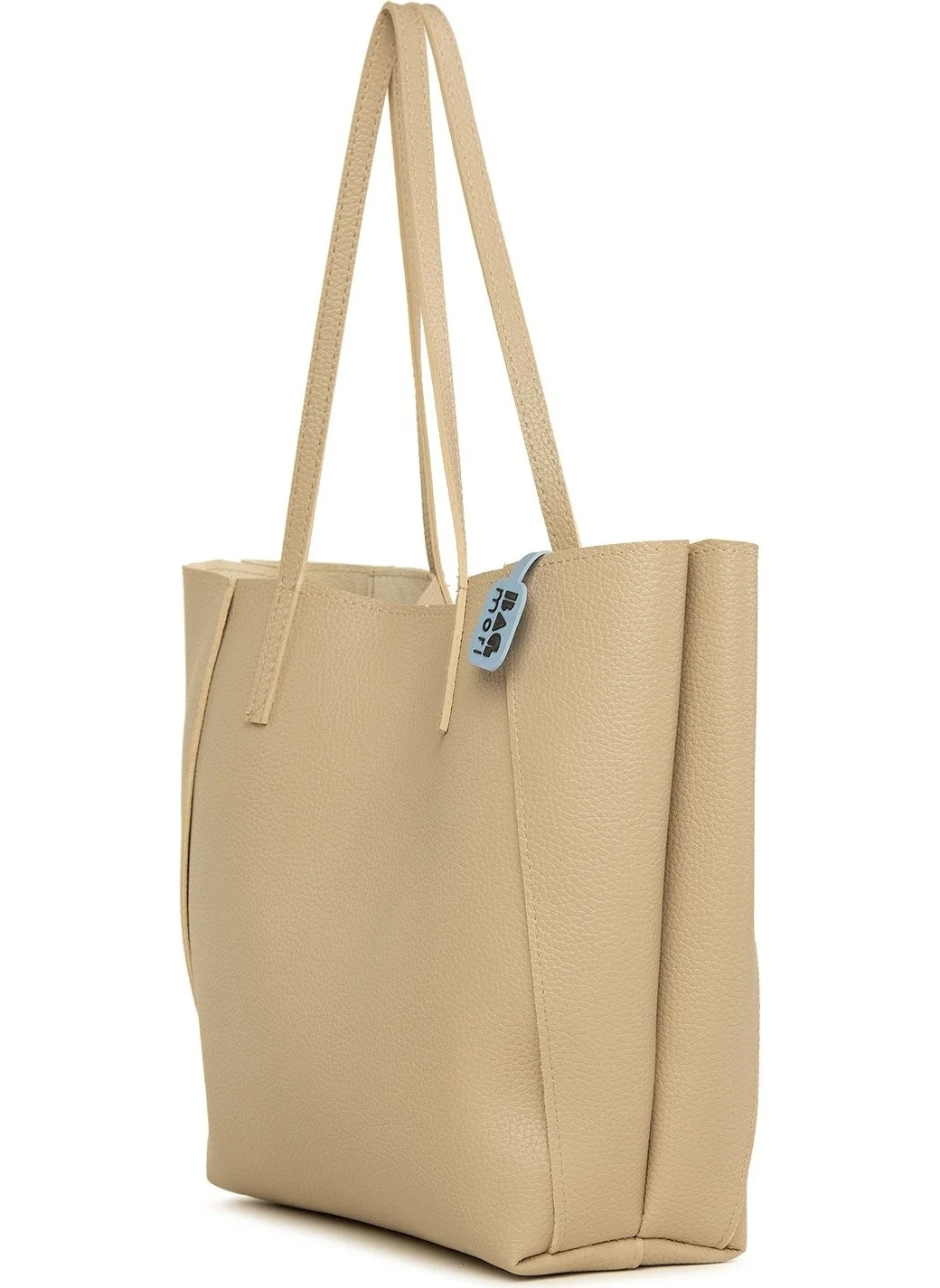 Bagmori Mink Three-Compartment Large Tote Bag with Side Pieces