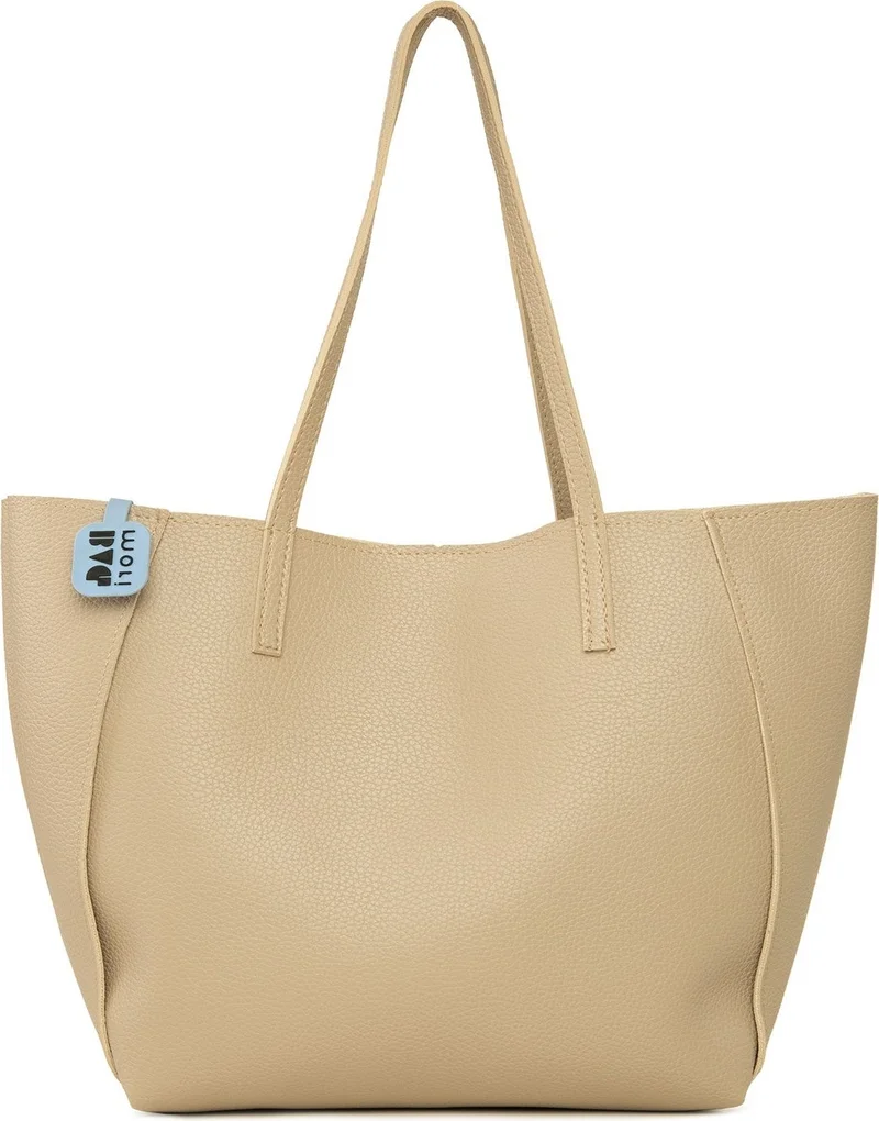 باجموري Mink Three-Compartment Large Tote Bag with Side Pieces