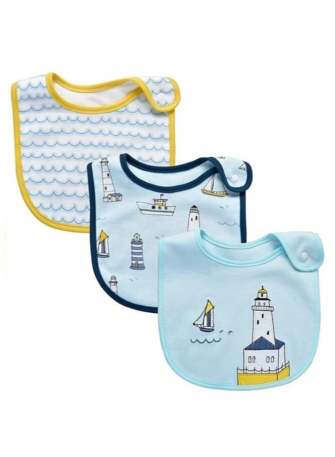 DOOKOO 3 Pack Baby Bandana Baby Bibs Drool Bibs 100% Cotton for Boys Girls Unisex for Teething and Drooling - Image 1