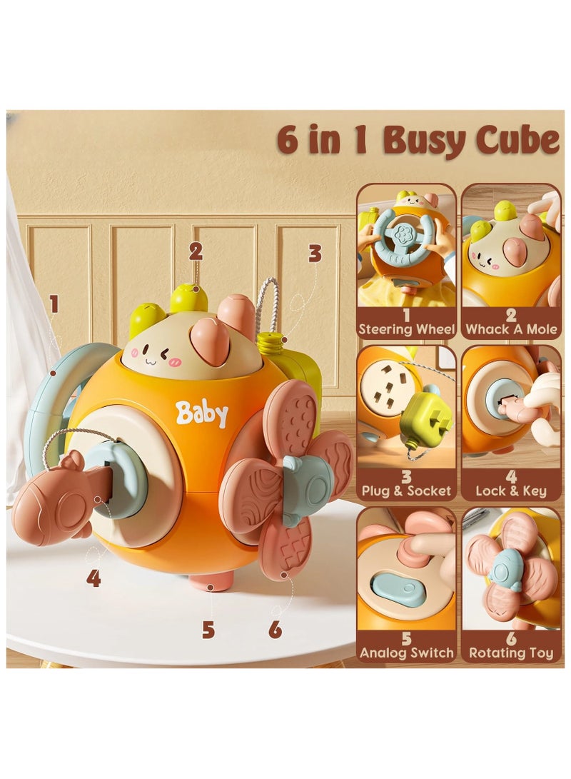 Mr. Penda Activity Cube 6-in-1 Busy Cube for Kids, Fidget Cube Toy, Busy Cube for Toddlers Fine Motor Skills Toy, Travel Toy, Montessori Learning Toy (Random Color) - Image 3
