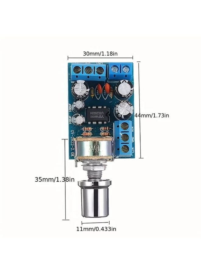 TDA2822M AMP BOARD Mini 2 0 Channel Stereo Audio Amplifier with Volume Control - Image 5
