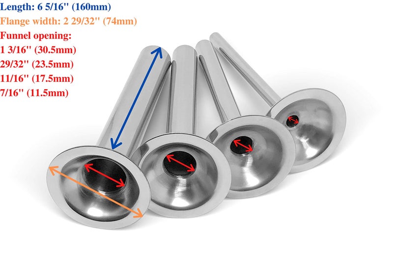 Tesor #10/#12 Stainless Steel Sausage Stuffing Tubes for Meat Grinder (Set of 4) - Image 3