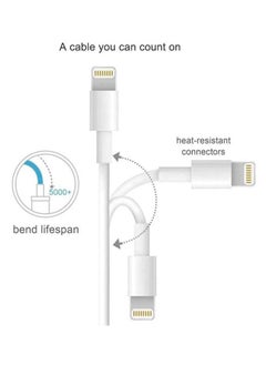 Phone Planet USB To Lightning Data Sync And Charging Cable For Apple iPhone White/Silver  - Image 2