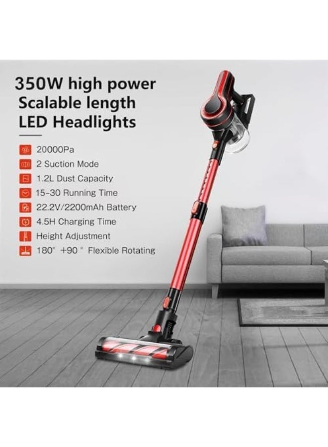 سنشر مكنسة كهربائية لاسلكية 30 كيلو باسكال، تصميم 4 في 1 خفيفة الوزن، مزودة بمحرك قوي 350 واط وبطارية قابلة للفصل، مثالية للمنزل والسيارة والسجاد وشعر الحيوانات الأليفة - Image 3