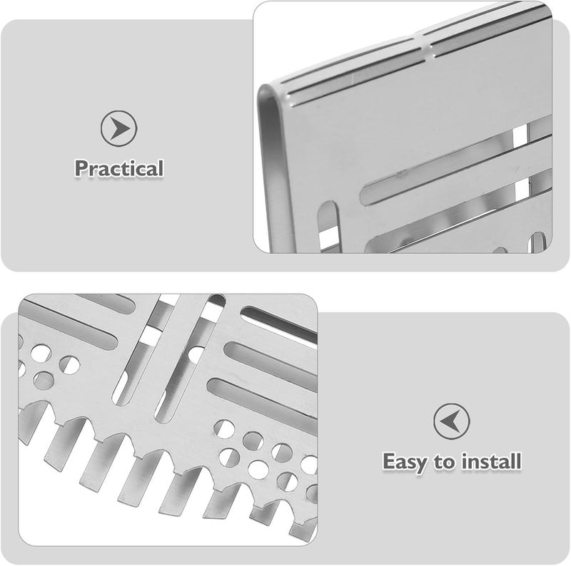 KICHOUSE 2PCS Grease Trap: Compatible for Blackstone Griddle Stainless Steel Grease Gate – BBQ Grills Mesh Gate Blocker – Food Filter Baffle for Baking Tray - Image 3