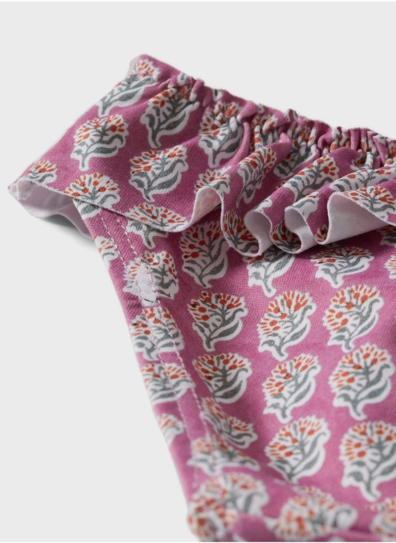 MANGO - Infant Floral Ruffle Bikini Bottoms - Image 1