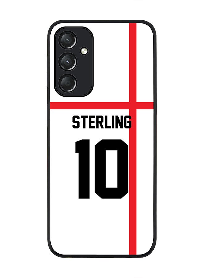 Stylizedd Rugged Black edge case for Samsung Galaxy A05s, Slim fit Soft Case Flexible Thin Cover- Football Team-England, Player Name-Sterling - Image 1