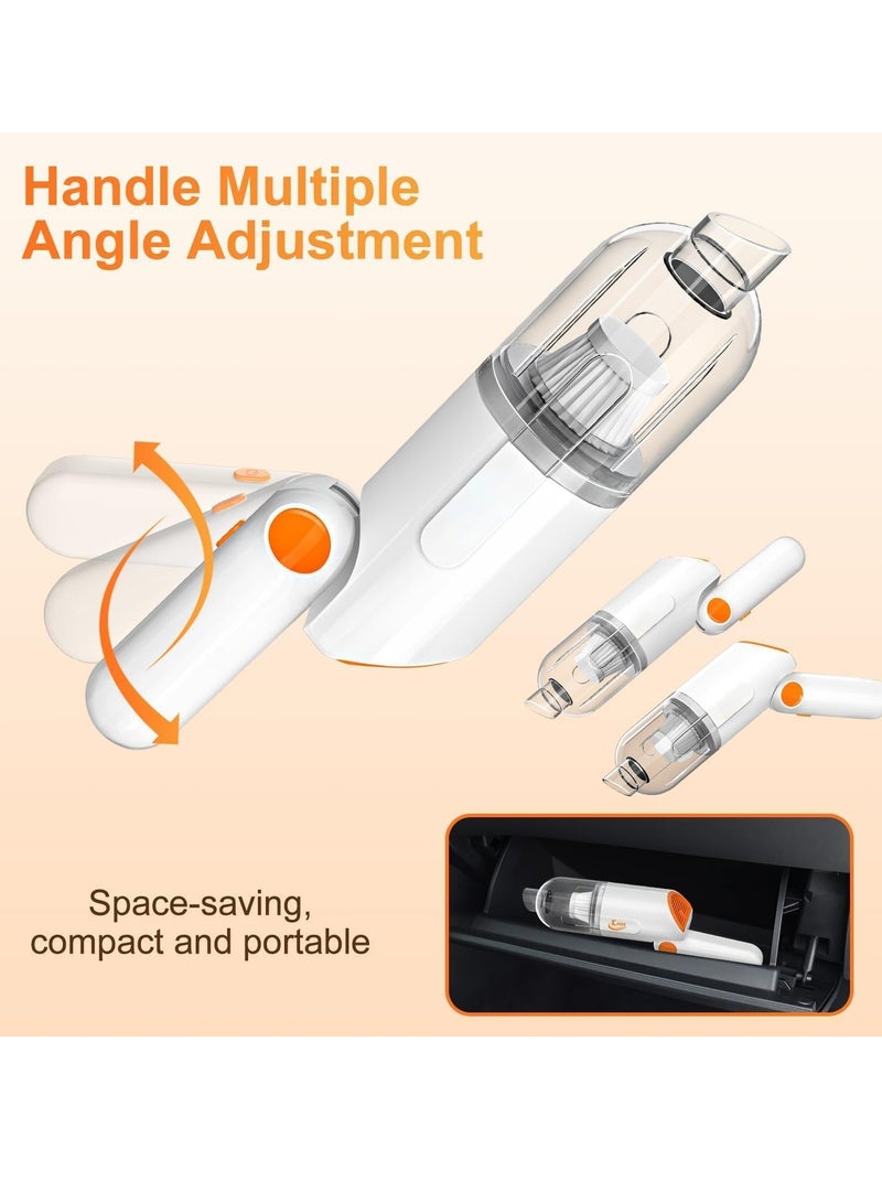 SYOSI Handheld Car Vacuum Cleaner, 15000Pa Vacuum Cleaner and Air Duster, 120W High Power Wet and Dry Handheld Car Vacuum Cleaner with 3-Angle Adjustable Handle, Suitable for Car, Home, Office, Pets - Image 4