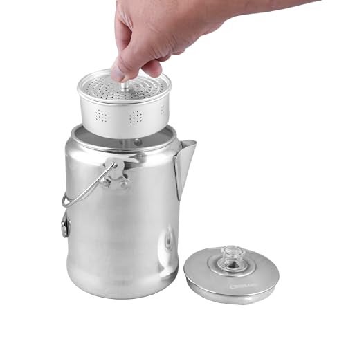 Coghlan's Aluminum Coffee Pot, 9-Cup Percolator for Camping, Lightweight Stovetop Coffee Maker, Durable and Portable Outdoor Brew Gear - Image 4
