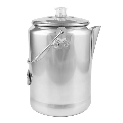 Coghlan's Aluminum Coffee Pot, 9-Cup Percolator for Camping, Lightweight Stovetop Coffee Maker, Durable and Portable Outdoor Brew Gear - Image 1