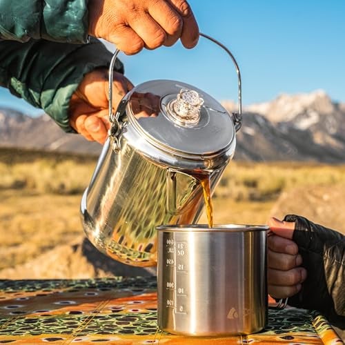 Coghlan's Aluminum Coffee Pot, 9-Cup Percolator for Camping, Lightweight Stovetop Coffee Maker, Durable and Portable Outdoor Brew Gear - Image 5