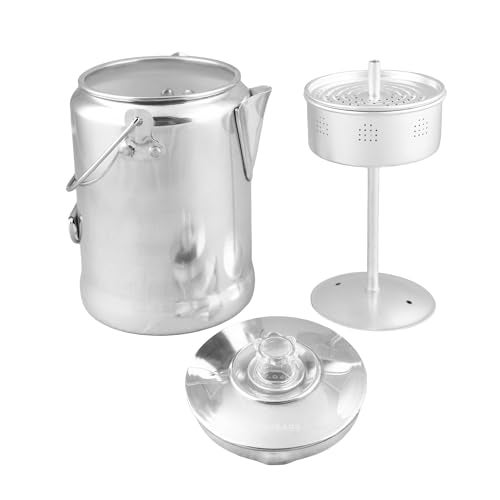 Coghlan's Aluminum Coffee Pot, 9-Cup Percolator for Camping, Lightweight Stovetop Coffee Maker, Durable and Portable Outdoor Brew Gear - Image 3