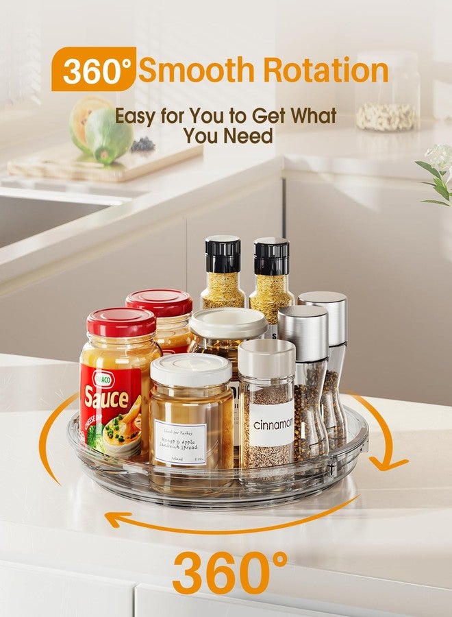 LAMU 2 Pack Lazy Susan Organizer 9.25 inch Lazy Susan Turntable for Cabinet, Rotating Spice Organization for Cabinet, Kitchen, Table Top, Countertop, Pantry Fridge Organizers and Storage, Gray - Image 4