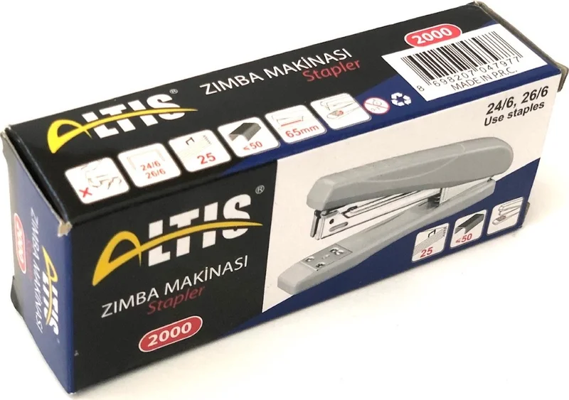 التيس Altıs 2000 Staple Machine 25 Page Capacity 2 Pack Gray