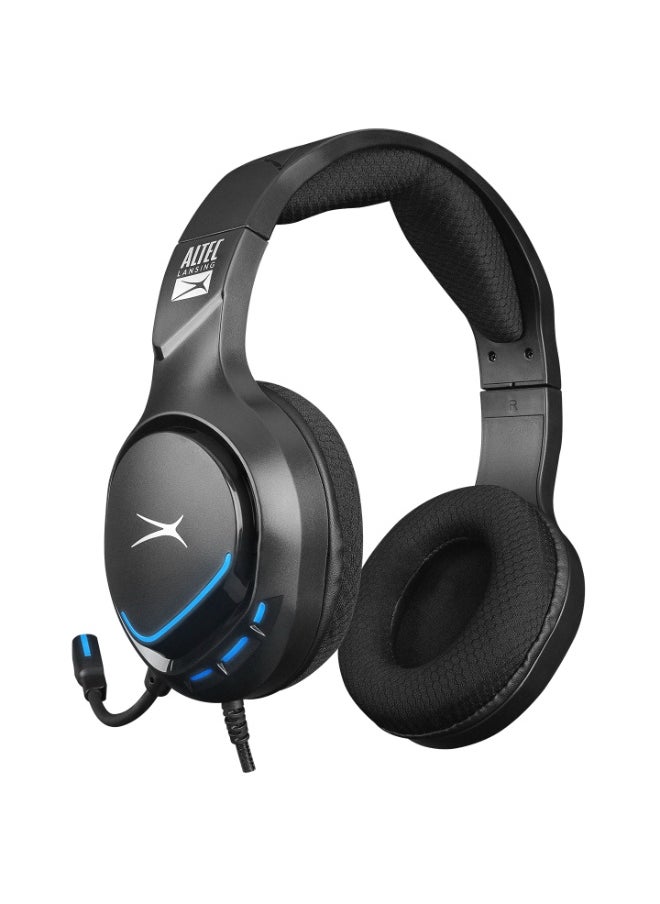 ALGH9603 Gaming Headset - Mesh Earcups - Noise Cancelling Microphone - Inline Volume Control - Breaded Cable