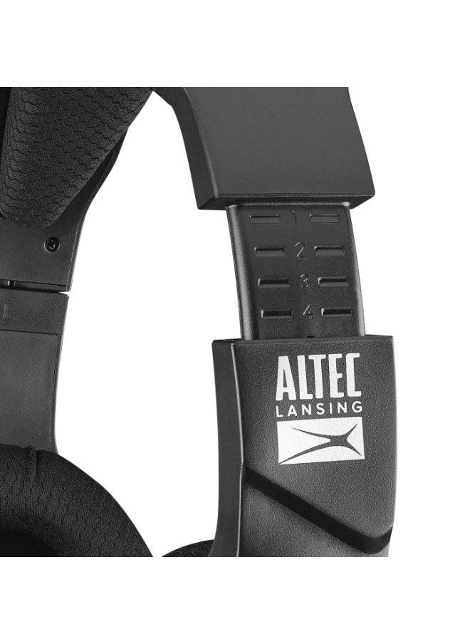 ALGH9603 Gaming Headset - Mesh Earcups - Noise Cancelling Microphone - Inline Volume Control - Breaded Cable