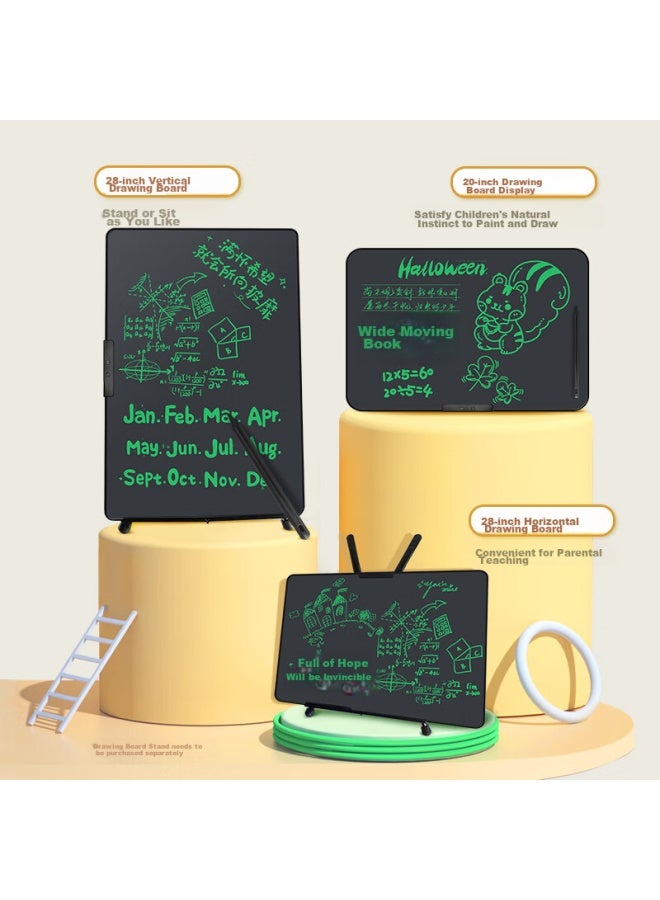 Newsmy Newman 20-inch Rechargeable Lcd Large Screen Math Electronic Blackboard Writing Pad, Children's Drawing Board, Office Writing Pad, Baby Drawing Doodle Draft Paper Board, Message Board, Gift, Black  - Image 3