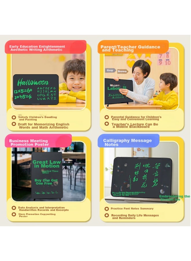 Newsmy Newman 20-inch Rechargeable Lcd Large Screen Math Electronic Blackboard Writing Pad, Children's Drawing Board, Office Writing Pad, Baby Drawing Doodle Draft Paper Board, Message Board, Gift, Black  - Image 4