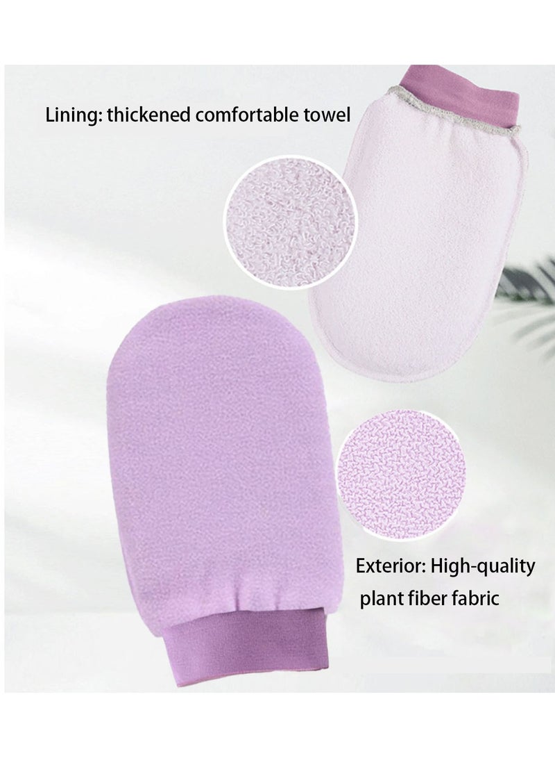 GoodTool 4Pcs Double-Sided Bath Gloves Deep Exfoliating Gloves Suitable for Cleansing Dead or Dry Skin  for Both Men and Women  - Image 2