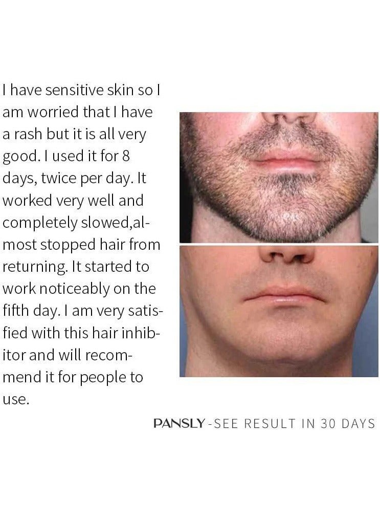 PANSLY كريم إزالة الشعر باللافندر غير المؤلم مثبط دائم لنمو الشعر لمنطقة الإبط واللحى والشعر الجسدي - Image 4