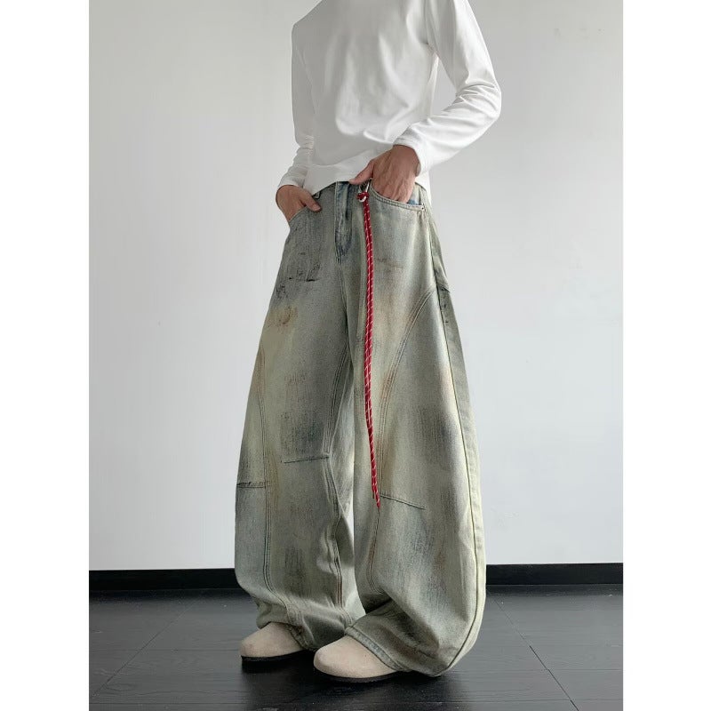Unisex Classic Denim Jeans Loose Fit Daily Outdoor Wear - Image 2