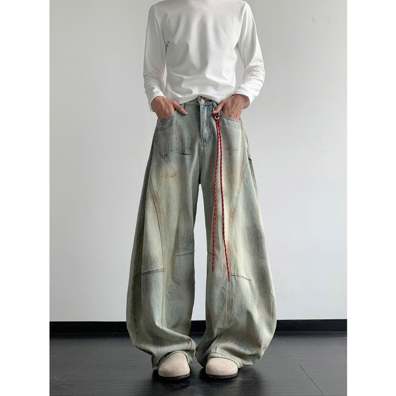 Unisex Classic Denim Jeans Loose Fit Daily Outdoor Wear - Image 3