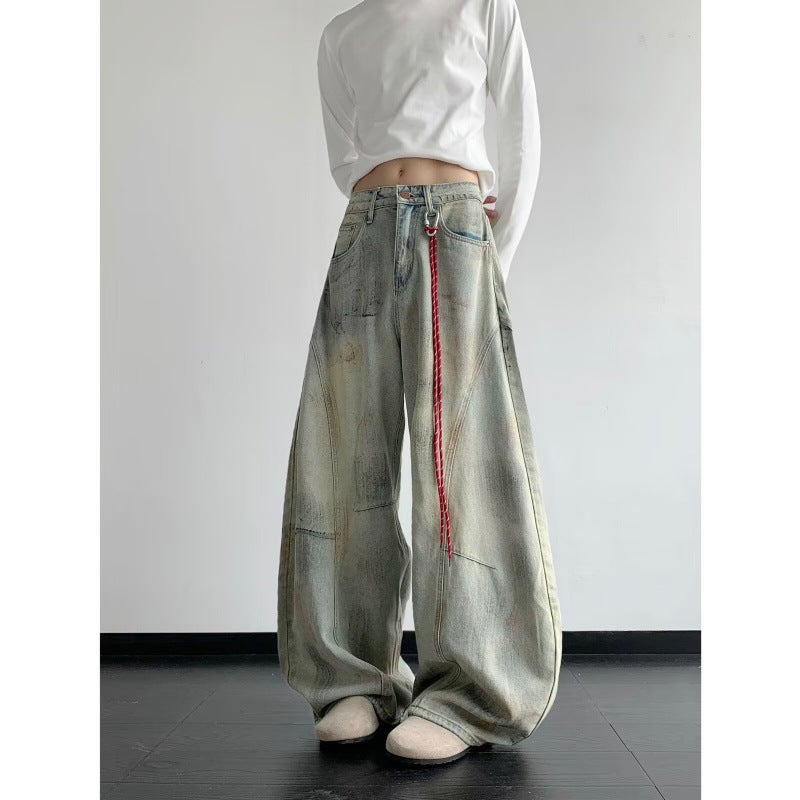 Unisex Classic Denim Jeans Loose Fit Daily Outdoor Wear - Image 4