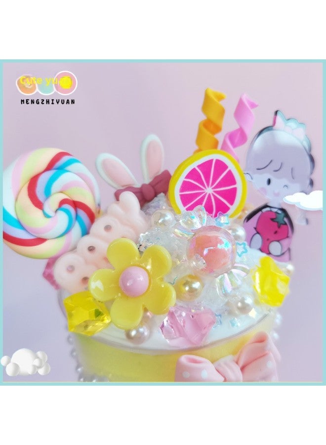 Mengzhiyuan Children's Handmade Ice Cream Cup Diy Simulation Food And Play Cup Ultra-light Clay Toy Ice Cream Cup-Specifications:Ice Cream Princess Sophie - Image 5