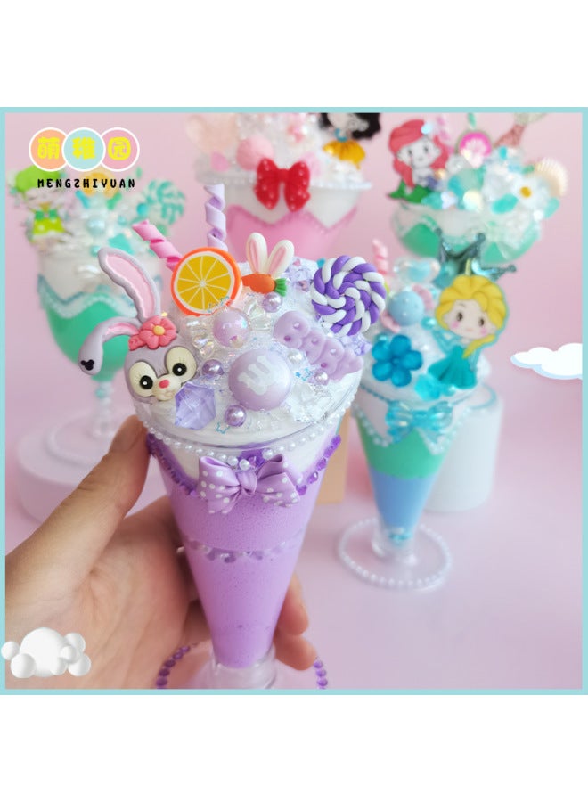 Mengzhiyuan Children's Handmade Ice Cream Cup Diy Simulation Food And Play Cup Ultra-light Clay Toy Ice Cream Cup-Specifications:Ice Cream Princess Sophie - Image 3