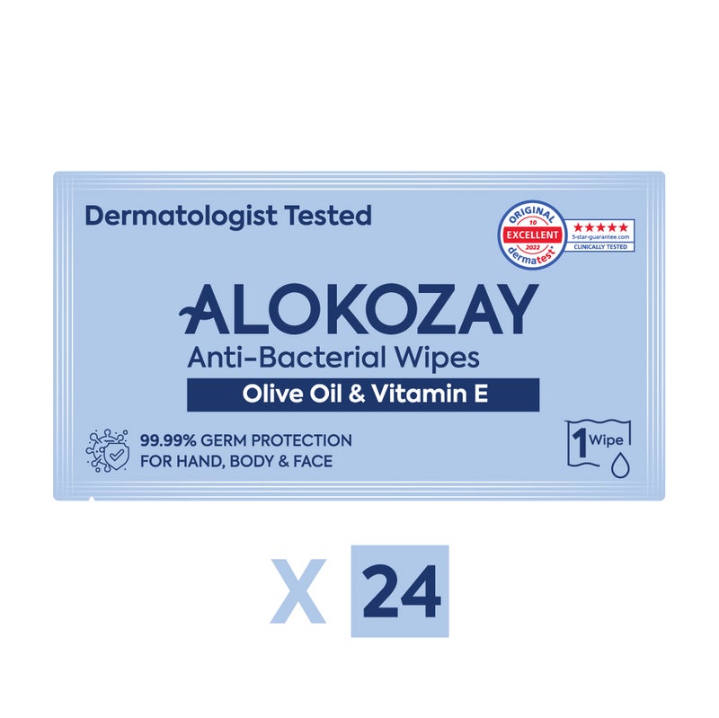 Alokozay مناديل مضادة للبكتيريا 24 ورقة - Image 1