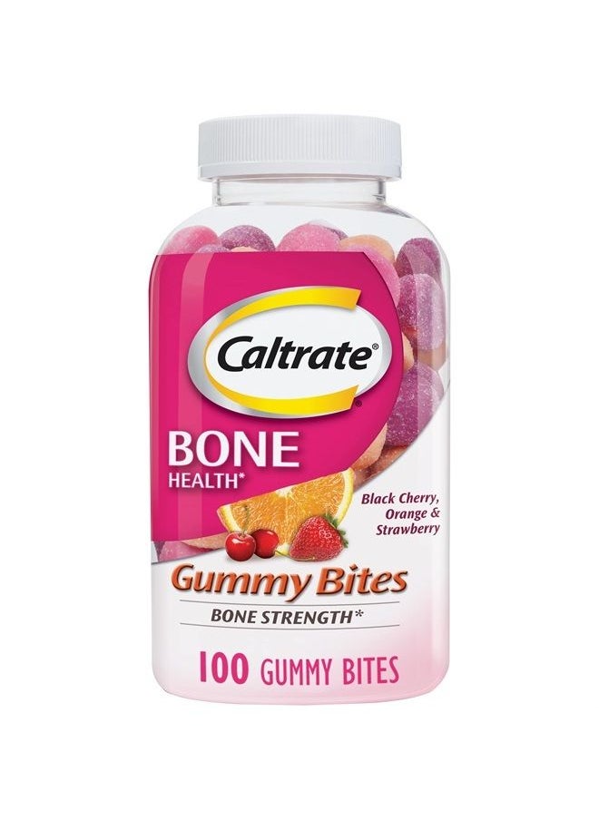 Caltrate - Gummy Bites 500 mg Calcium and Vitamin D Supplement, Black Cherry, Strawberry, Orange - 100 Count - Image 1