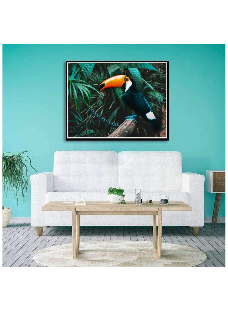 Anna 1000 piece puzzle, toucan puzzle, colorful jungle bird puzzle, vibrant home decoration, family leisure activity game, thick and durable puzzle for adults and teenagers - Image 3
