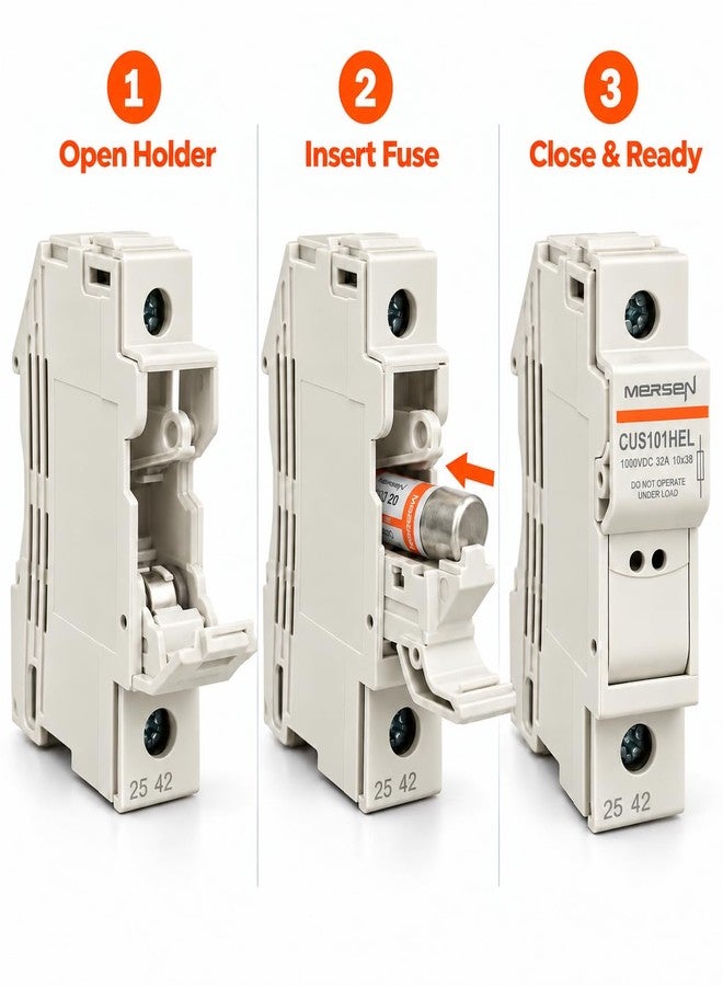 DAYSTAR SOLAR 32A Rated DC Fuse Holder with Pre-Installed 20A Fuse for Solar PV Systems - Image 3