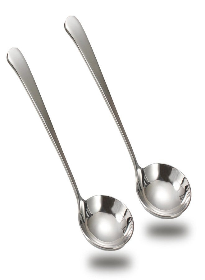Asanta 2 PCS Small Soup Ladle, 7.7 Inch Sauce ladle, Durable 304 Stainless Steel Gravy Ladle Spoon, Mini Kitchen Serving Ladles for Sauces, Gravy, Salads, Soups, Desserts - Image 1