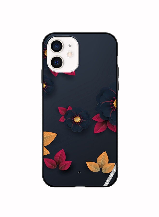 Protective Case Cover For Apple iPhone 12 Flower Design Multicolour