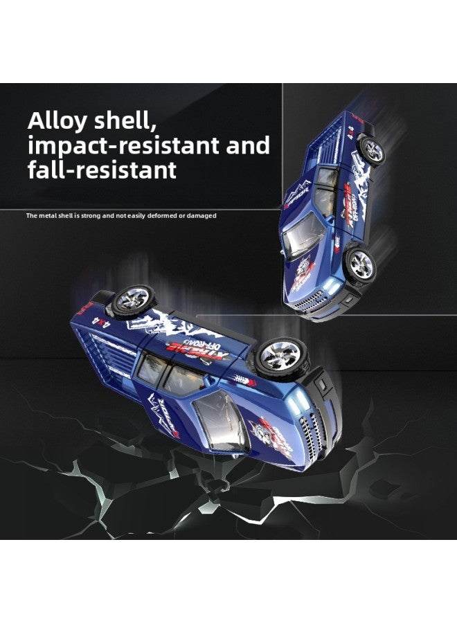 Mini Remote Control Car Toy 2.4G With LiGht Adjustable Speed With Trailer Simulation Model 1:64 Remote Control Alloy Car-Color:A-6601B - Image 3