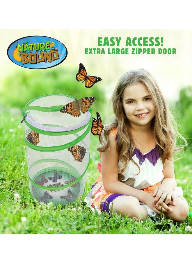 Nature Bound Nature Bound, Butterfly Growing Kit, With Voucher To Redeem Caterpillars Later, For Home Or School Use, Green Pop-Up Cage 13-Inches Tall, For Boys & Girls Ages 6+ - Image 5
