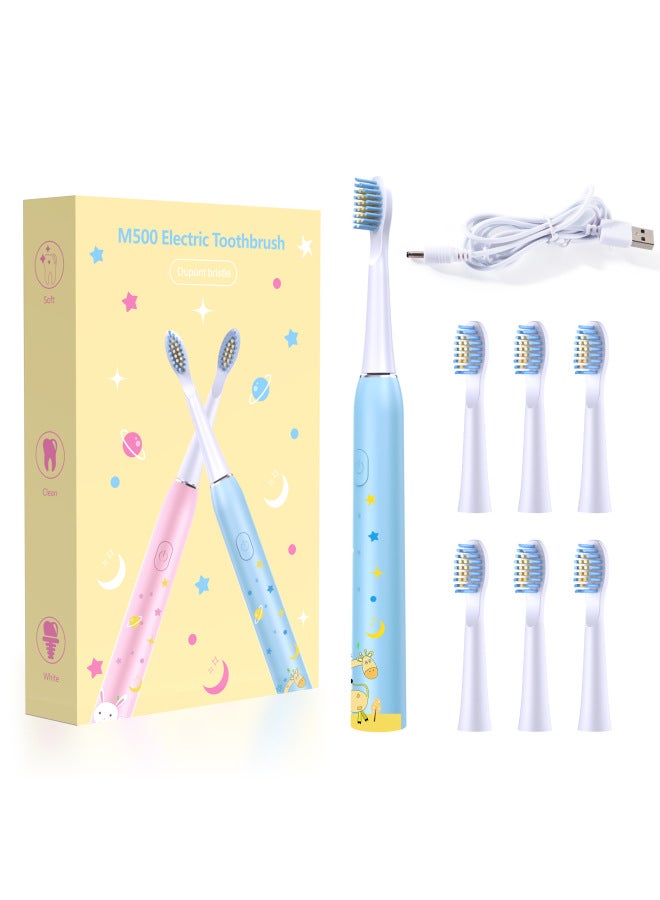 English Version Children's Electric Toothbrush Soft Bristles Fully Automatic Charging Type For 3 To 6 Years Old Usb Rechargeable Small